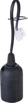 E27 Fitting/Houder Kunststof Zwart 15cm Draad