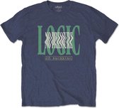 Logic - Wavy Heren T-shirt - 2XL - Blauw