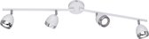 LED Plafondspot - Iona Nonta - GU10 Fitting - 12W - Warm Wit 3000K - 4-lichts - Rechthoek - Mat Wit - Aluminium