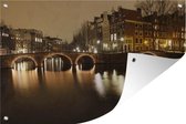 Tuindecoratie Afbeelding van de Keizersgracht in Amsterdam - 60x40 cm - Tuinposter - Tuindoek - Buitenposter