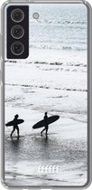 6F hoesje - geschikt voor Samsung Galaxy S21 FE -  Transparant TPU Case - Surfing #ffffff