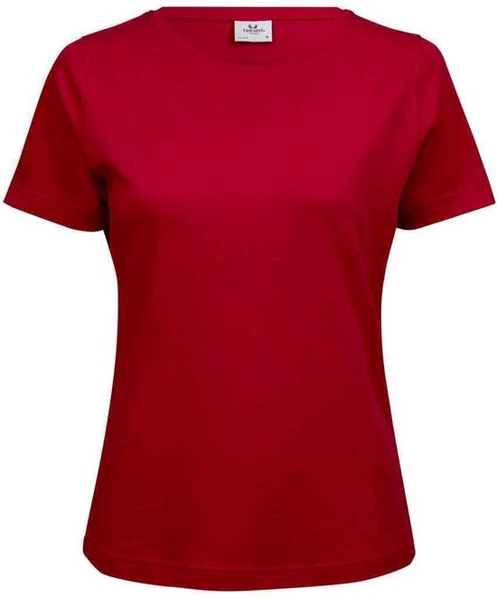 Tee Jays Dames/dames Interlock T-Shirt (Rood)