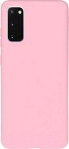Solid hoesje Geschikt voor: Samsung Galaxy S10  Lite 2020 Soft Touch Liquid Silicone Flexible TPU Rubber - licht roze