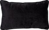 Dutch Decor FINN - Sierkussen 30x50 cm - velvet - lendekussen - Raven - zwart - Inclusief binnenkussen