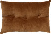 Dutch Decor VALERIE - Sierkussen velvet 40x60 cm - Tobacco Brown - bruin - Inclusief binnenkussen