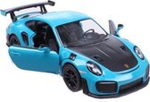 Kinsmart Speelgoedauto Porsche 911 Gt2 Rs 1:36 Metaal Blauw