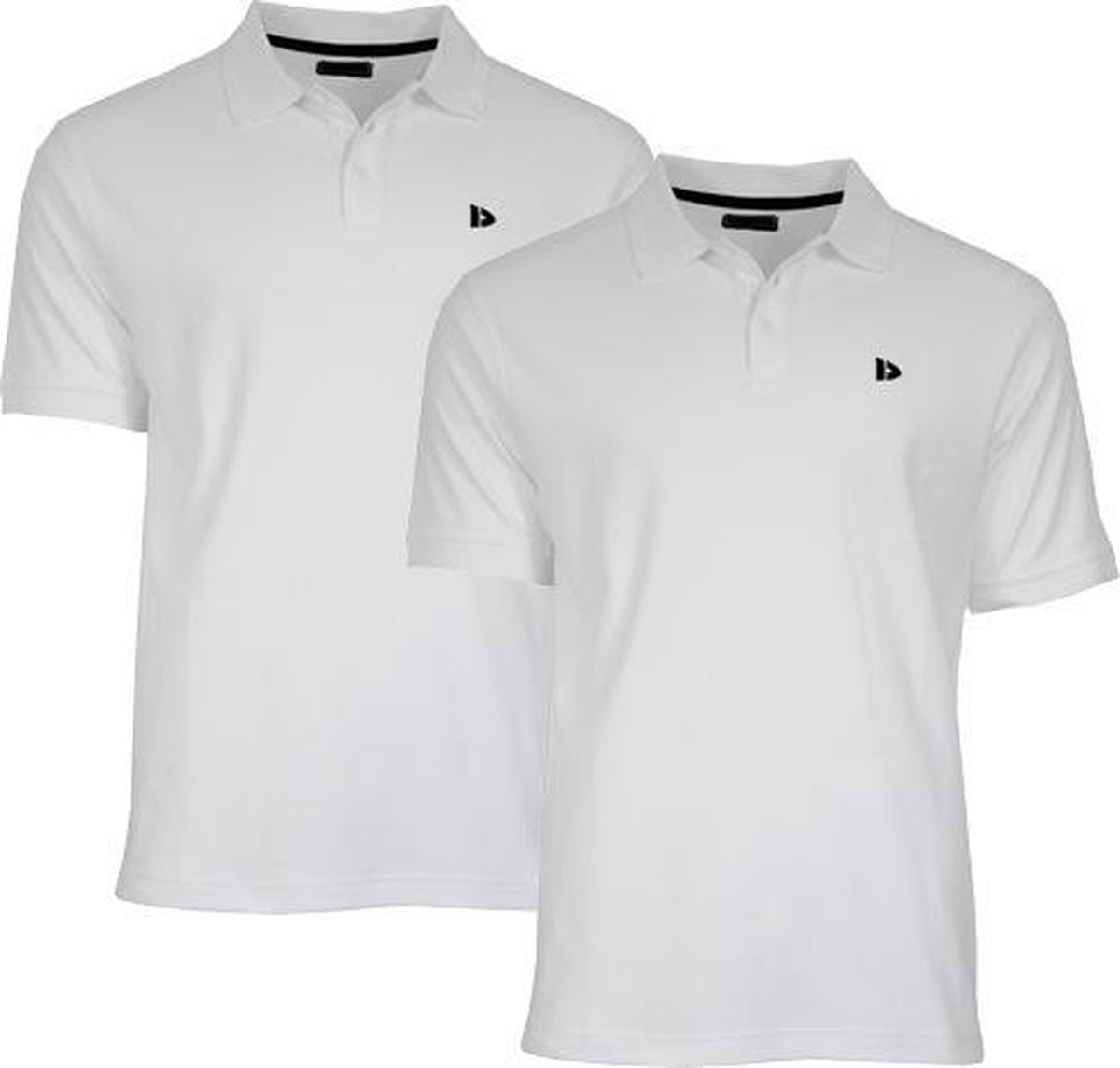 2-Pack Donnay - Polo (Noah) - Sportpolo - Heren - White (001) - maat XXL