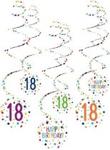 Amscan Spiraalslingers 18 Confetti Birthday 61 Cm Papier 6 Stuks