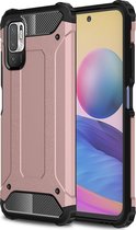 Xiaomi Redmi Note 10 5G Hoesje - Mobigear - Outdoor Serie - Hard Kunststof Backcover - Roségoud - Hoesje Geschikt Voor Xiaomi Redmi Note 10 5G