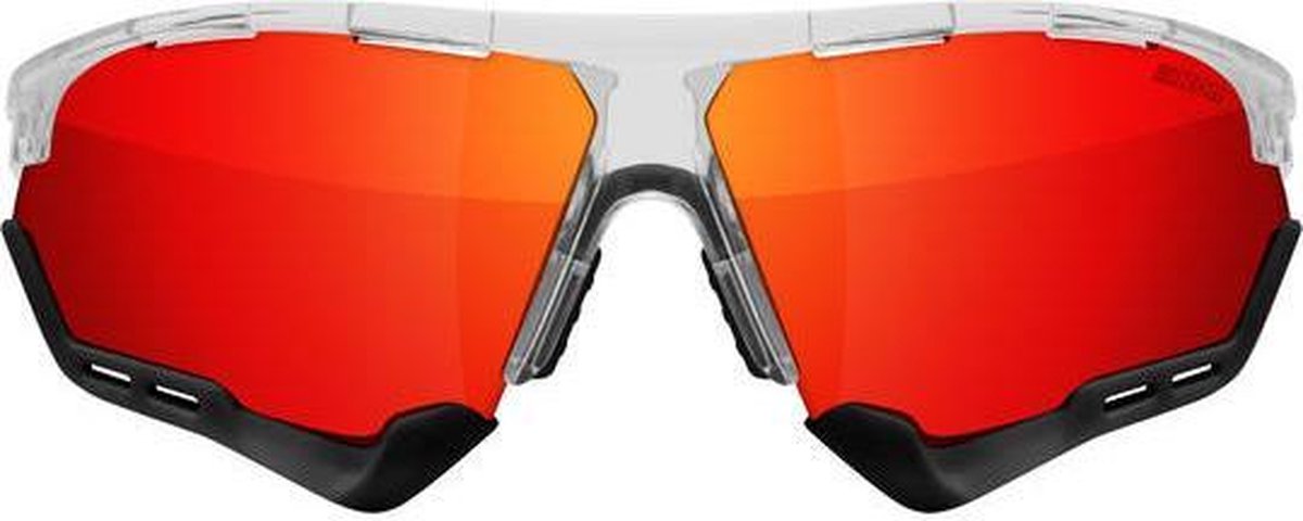 Scicon - Fietsbril - Aerocomfort XL - Crystal Gloss - Multimirror Lens Rood