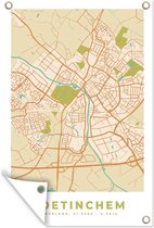 Affiche de jardin - Toile de jardin - Posters de jardin à l'extérieur - Carte - Doetinchem - Vintage - 80x120 cm - Jardin