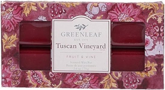 Greenleaf Wax Bar - Tuscan Vineyard - 2,5  X 14,5 cm -  Rood