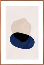 JUNIQE - Poster met kunststof lijst Compatibility -20x30 /Blauw &