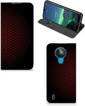 Telefoonhoesje met foto Nokia 1.4 Smart Cover Geruit Rood