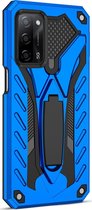 OPPO A54 Hoesje - Mobigear - Armor Stand Serie - Hard Kunststof Backcover - Blauw - Hoesje Geschikt Voor OPPO A54