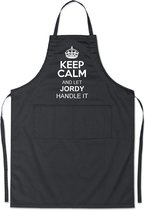 Outlet - Keukenschort - Keep Calm - met de voornaam JORDY