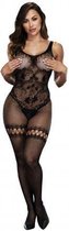 Baci - Sexy Catsuit Met Open Cups - One Size (S-L 34 - 40)