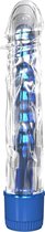 Mr. Twister Metallic Vibe with Sleeve - Blue - Classic Vibrators -