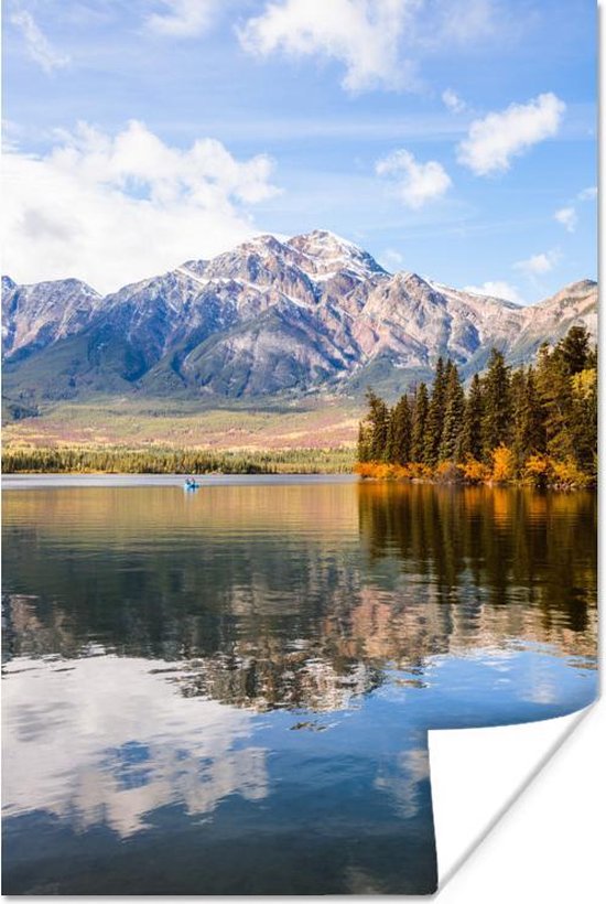 Poster Het Nationaal park Jasper in Alberta tijdens de herfst - 20x30 cm