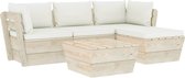 Medina 5-delige Loungeset met kussens pallet vurenhout