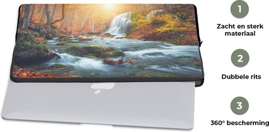 Housse pour ordinateur portable 15 pouces - Cascade - Soleil - Automne - Housse pour ordinateur portable