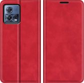 Cazy Motorola Edge 30 Fusion Hoesje - Portemonnee Book Case - Kunstleer - Rood