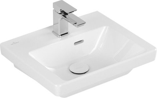 Villeroy & Boch Subway 3.0 fontein 45x37x14.5cm met 1 kraangat en overloopgat Wit Ceramic+