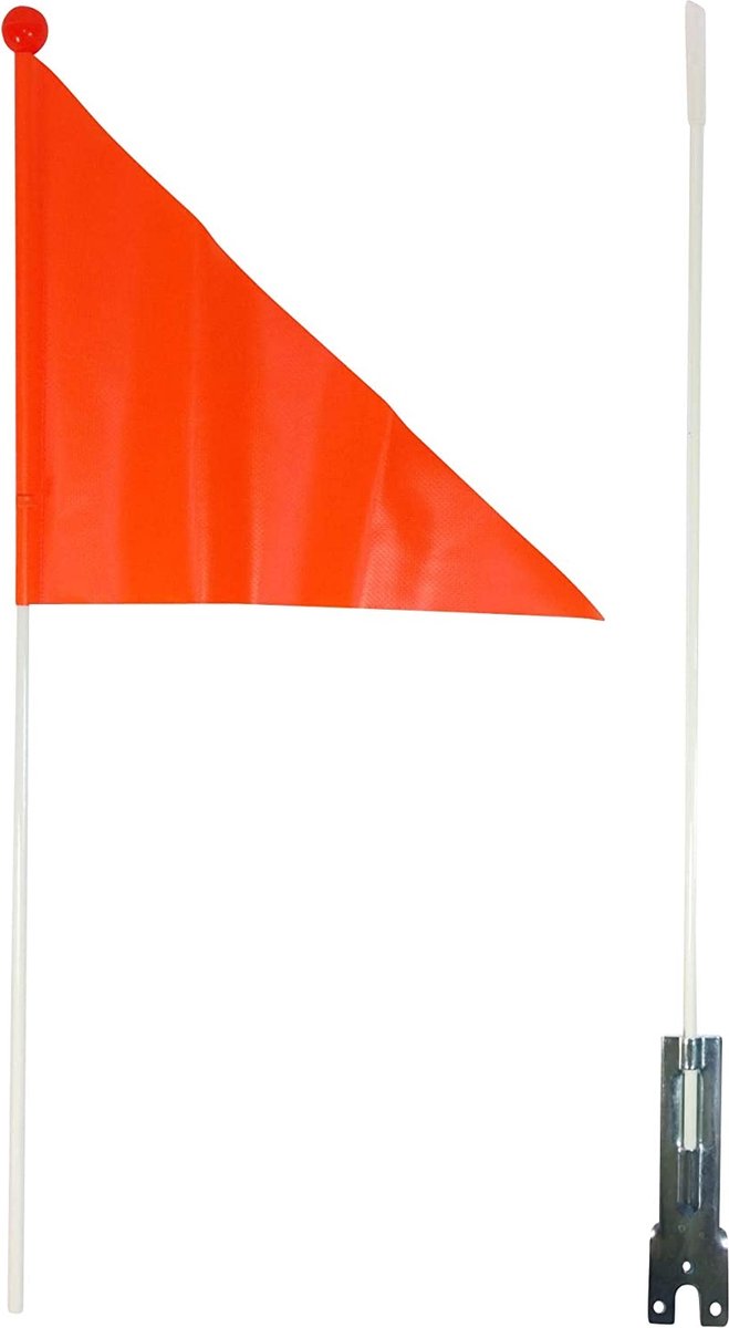 Fietsvlag Edge Oranje - Veilig door het verkeer - Edge