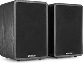 Boekenplank speakers - Fenton SHFB65 - Zwarte hifi speakers 6,5'' - 200W - 2-weg