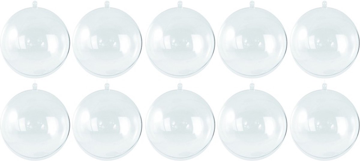 50x Transparante hobby/DIY kerstballen 6 cm - Knutselen - Kerstballen maken hobby materiaal/basis materialen