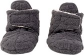 Lodger Chaussons de bébé Shoes Newborn - Slipper Folklore - 100% Fleece - Taille 0- 3M - Fermeture velcro - Chaussons qui restent en place - Zwart