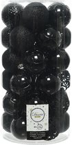 Boules de Noël Plastic Mix noir 37 pièces