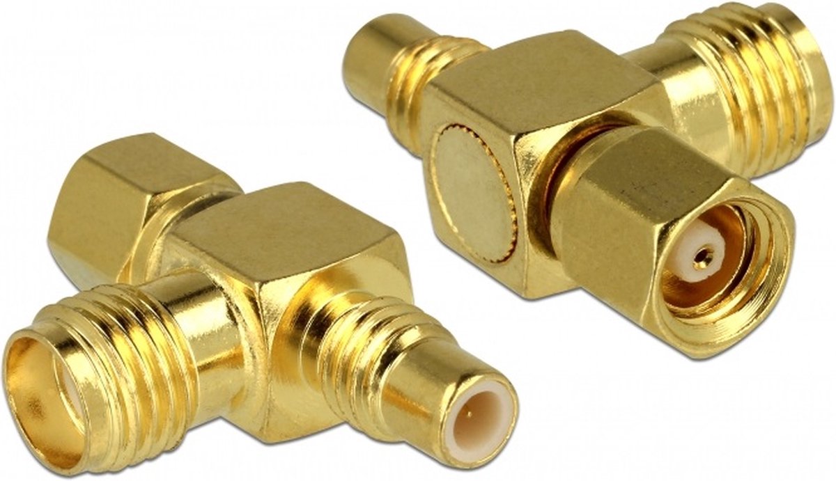 SMC (m) - SMC (v) - SMA (v) T-adapter - 50 Ohm