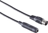 S-Impuls DIN 5 broches (m) - Adaptateur audio Jack (f) 6,35 mm / noir - 0,20 mètre