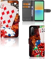 GSM Hoesje Sony Xperia 10 IV Wallet Book Case Personaliseren Casino