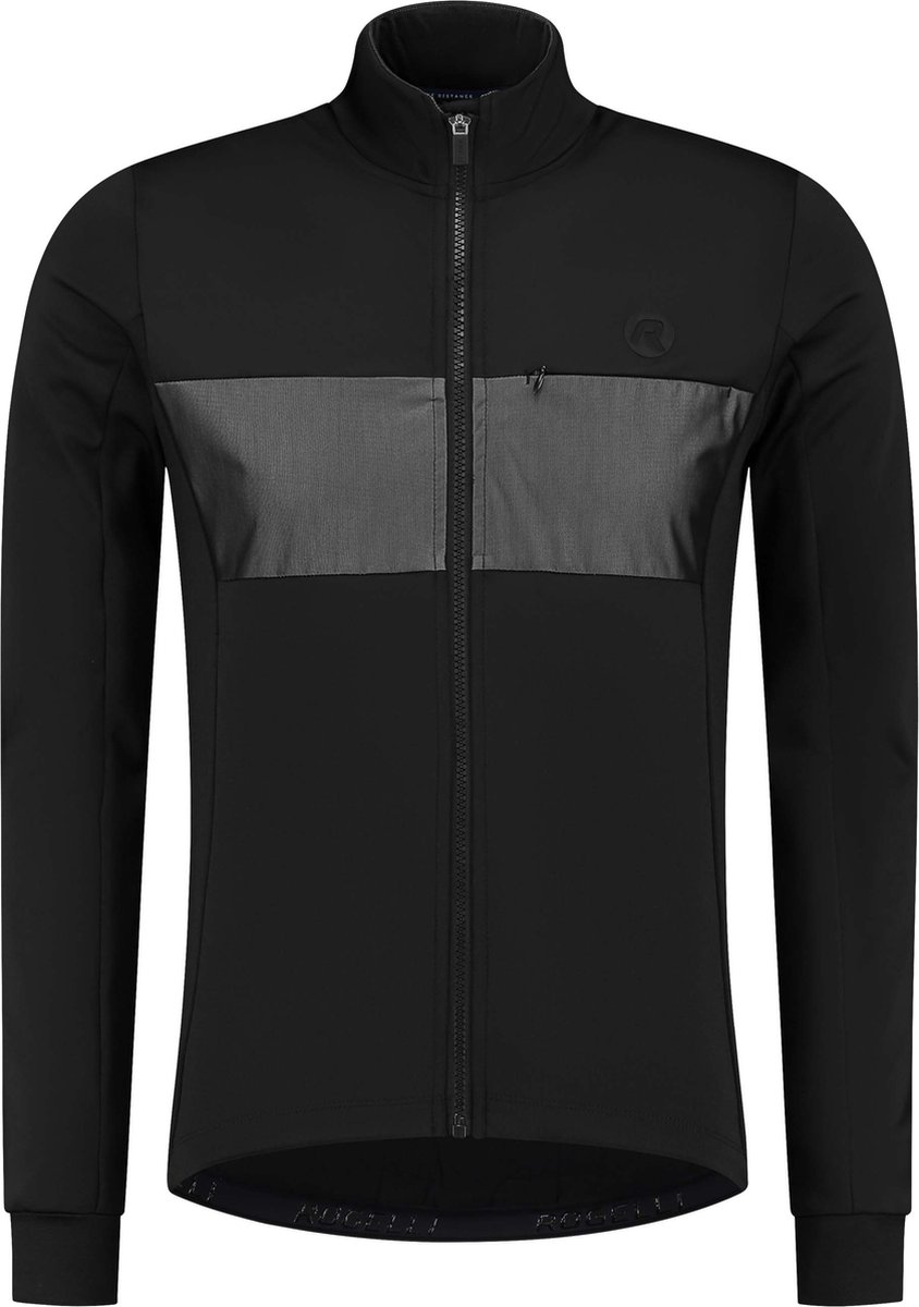 Rogelli Attq Heren Winter Fietsjack - Winddicht - Zwart/Grijs