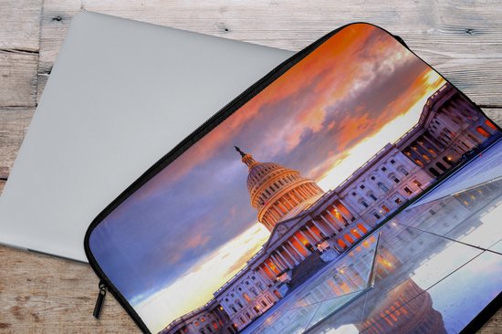 Housse pour ordinateur portable - Capitool - Amérique - Washington - Carré - Housse pour ordinateur portable - Housse pour ordinateur portable - Ordinateur portable - 15 6 pouces