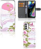 Smartphone Hoesje Motorola Moto G52 | Moto G82 Book Style Case Bird Standing