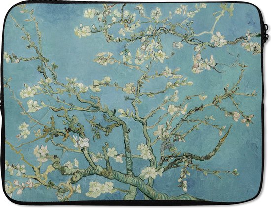 Laptophoes - Bloemen - Van Gogh - Amandelbloesem - Kunst - Oude meesters - Laptop sleeve - Laptop cover - Laptop - 17 Inch - Laptophoes print