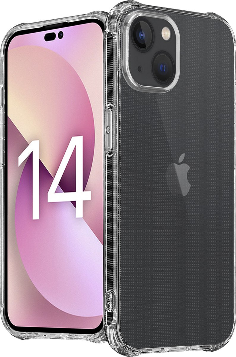 ShieldCase telefoonhoesje geschikt voor Apple iPhone 14 Anti-Yellowing TPU shock case - transparant - Siliconen hoesje - Shockproof case hoesje - Backcover case - Anti verkleuring