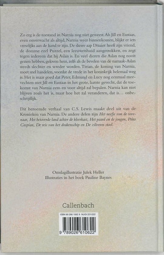 De kronieken van Narnia 7 Het laatste gevecht (ebook), C.S. Lewis 9789026621413 bol De kronieken van Narnia 7 Het laatste gevecht (ebook), C.S. Lewis 9789026621413 bol