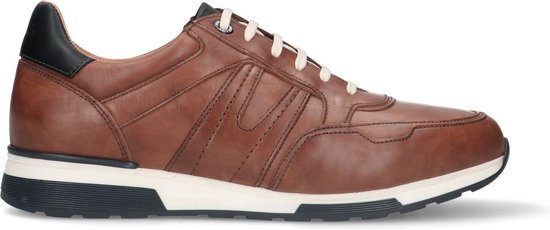 Van Lier - Heren - Cognac leren sneakers - Maat 41