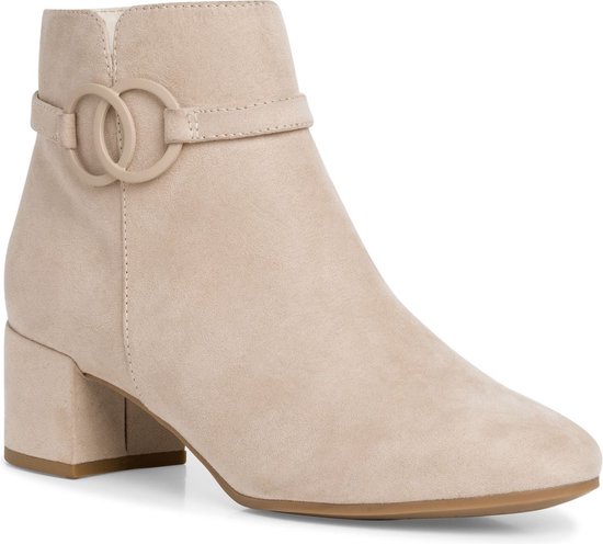 Tamaris Stivaletto Donna 1-1-25374-29 - Nero, Tacco 5 Cm, Pelle, Cerniera, Comfort COMF.Lin+