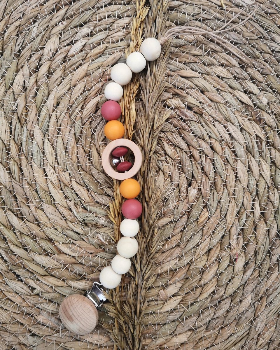 Goedkoopste Speenkoord | Autumn | Siliconen en houten kralen | Baby | Musthave | Kraamcadeau