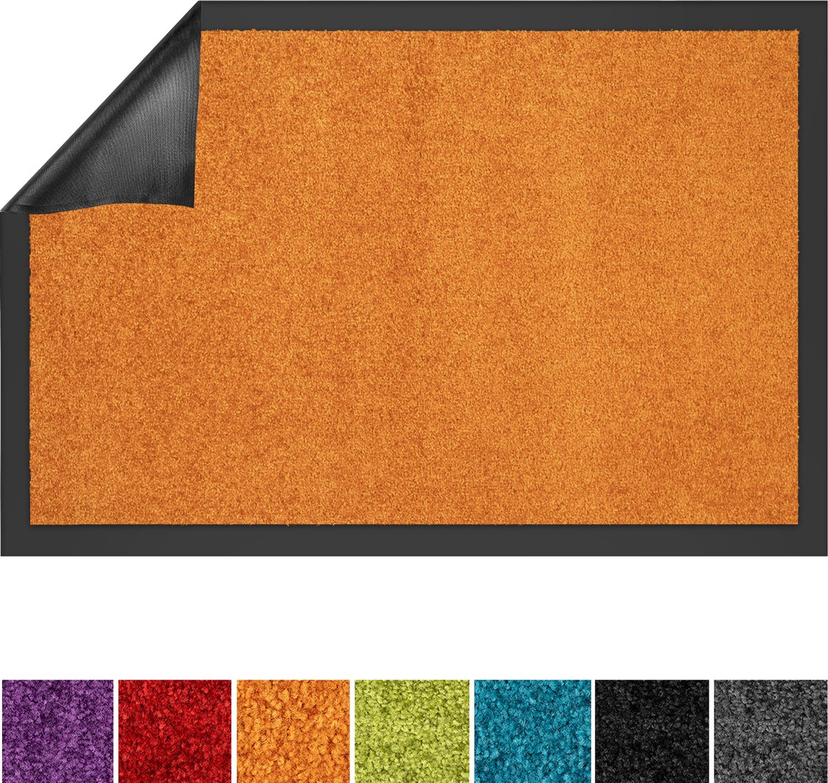 use & wash Deurmat - Use&Wash - Droogloopmat - Oranje - 40 x 60 cm