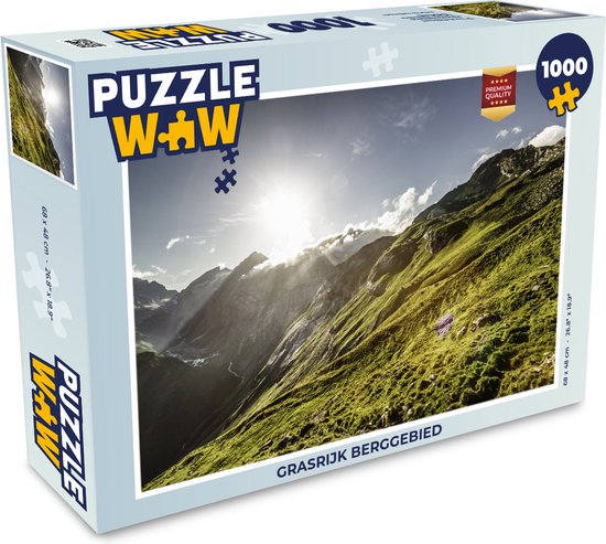 Puzzel Grasrijk berggebied - Legpuzzel - Puzzel 1000 stukjes volwassenen