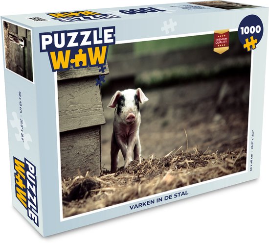 Puzzel Varken - Stal - Baby - Legpuzzel - Puzzel 1000 stukjes volwassenen |  bol.com