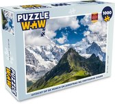 Puzzel Uitzicht op de Mönch en Jungfrau bij Zwitserse Eiger - Legpuzzel - Puzzel 1000 stukjes volwassenen