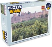 Puzzel Carcassonne - Wijn - Kasteel - Legpuzzel - Puzzel 500 stukjes