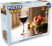 Puzzel Lekkere rode wijn met groenten - Legpuzzel - Puzzel 500 stukjes